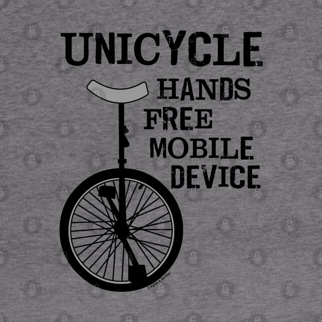 Unicycle Mobile Device Bold by Barthol Graphics